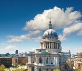St. Paul's Cathedral in London on a bright sunny day