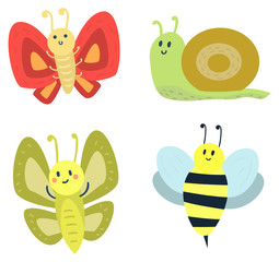 Colorful butterfly with abstract decorative pattern vector graphic summer free fly present silhouette.