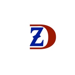 letter ZD logo vector