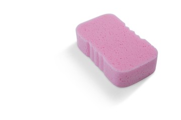 High angle view of pink sponge