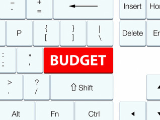 Budget red keyboard button