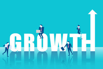 businesspeople with growth concept