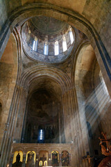 Inside of Samtavro Transfiguration Orthodox Church in Mtskheta, Georgia