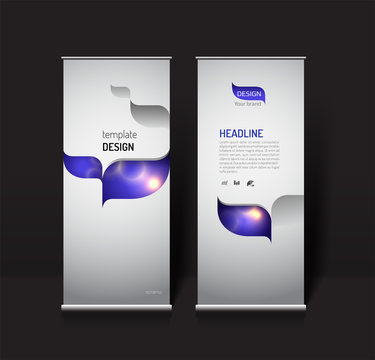 Roll up banner design template. modern luxury concept.
