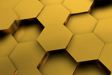 hexagon backgrounds 3d illustration