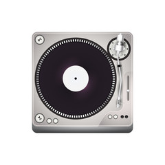 Fototapeta premium Realistic Turntable Illustration