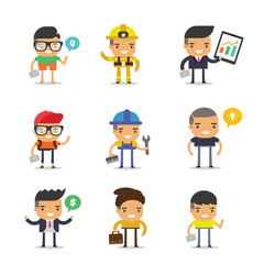Man Character vector, Geek and many stye concept. Vector illustration 