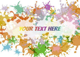 Abstract colorful splash on white background. Vector