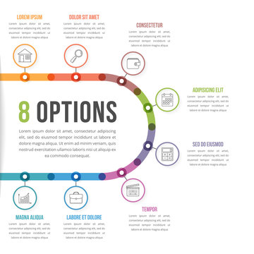 8 Options Infographic Template