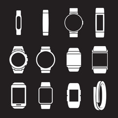 Smart watches icons set