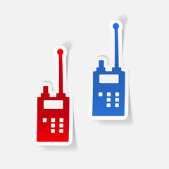 Obraz premium realistic design element. police radio