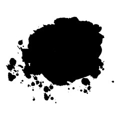 Abstract black ink blot background