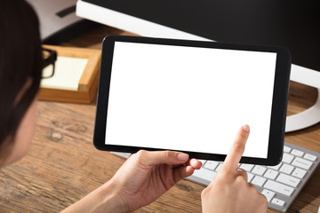 Woman Using Digital Tablet