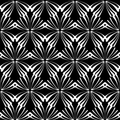Fototapeta premium Abstract seamless background pattern . Monochrome vector illustration.