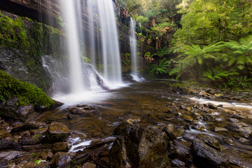 Obraz premium Russell Falls is located in Mount Field National Park, Tasmania, Australia.
