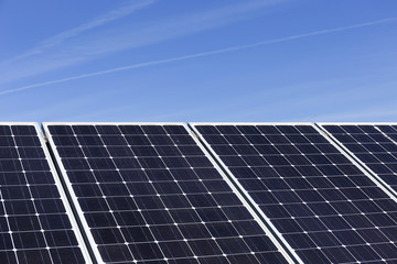 Solar Power Station in the spring Nature