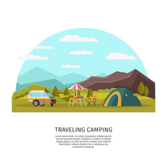 Colorful Camping Concept