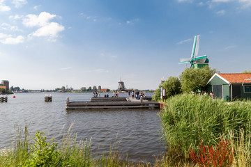 Fototapeta premium Windmills in Zaanse Schans