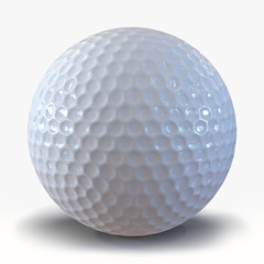 Golf Ball on white. 3D illustration