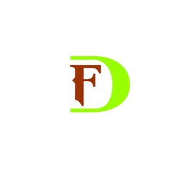 letter FD logo vector