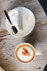 Coffee Break and taro cake