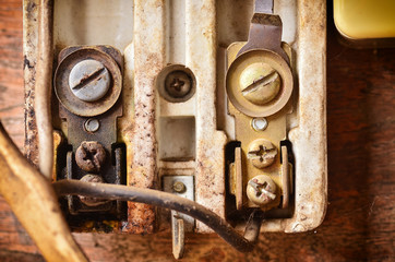 Obraz na płótnie Canvas Old electrical equipment