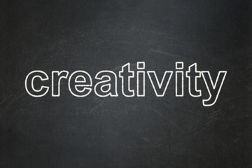 Fototapeta na wymiar Advertising concept: Creativity on chalkboard background