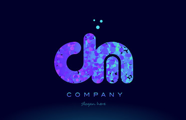 dm d m bubble circle dots pink blue alphabet letter logo icon vector