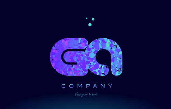ga g a bubble circle dots pink blue alphabet letter logo icon vector