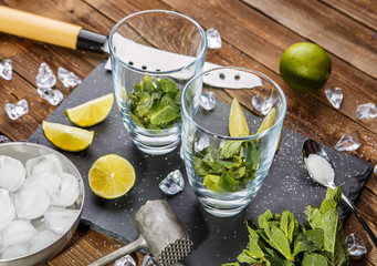 Components for refreshing mojito cocktail