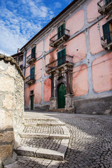 Scanno glimpse with elegant facade house
