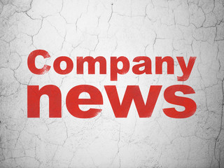 News concept: Company News on wall background