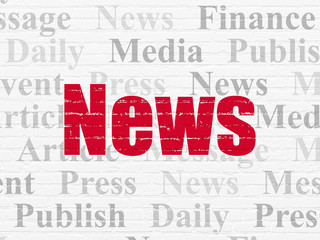 News concept: News on wall background