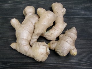 Close-up of ginger roots.