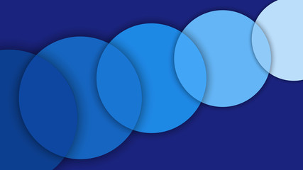 Abstract background with different levels surfaces and circles, material design
