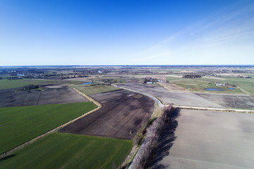 Countryside in early spring, Kurzeme, Latvia.