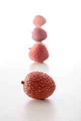 Lychee on a white background