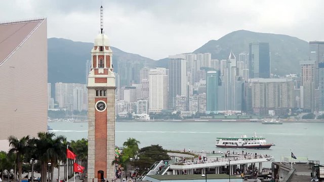 Clock Tower Victoria Harbour, Hong Kong.