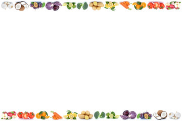 Obst und Gemüse Früchte Äpfel, Orangen Essen Textfreiraum Copyspace