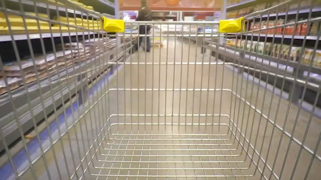 Shopping concept in supermarket for fast consumer lifestyle