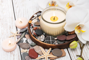 Spa products with orchids