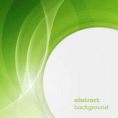 Vector business background with abstract circles and glowing lines.