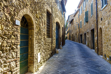 Naklejka premium San Quirico d'Orcia medieval town in Tuscany