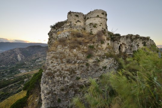 Gerace, the ruins of the abandoned Norman castle, Aspromonte, Calabria, Italy