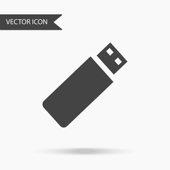 Vector business icon flash drive. Icon for for annual reports, charts, presentations, workflow layout, banner, number options, step up options, web design. Contemporary flat design