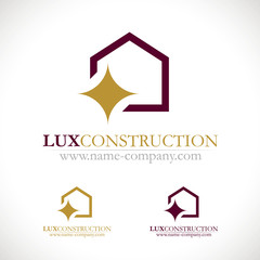 Logo batiment construction luxe