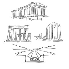 Athens Greece Famous Buildings