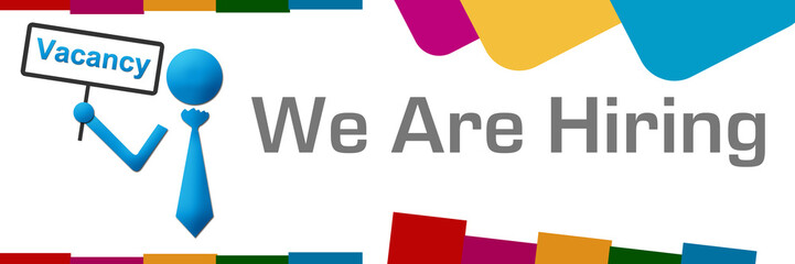 We Are Hiring Vacancy Board Colorful Abstract Shapes 