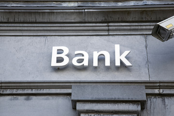 Obraz premium White Bank Sign