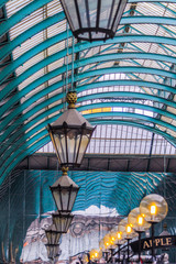 Fototapeta na wymiar Detail of the lantarns in Covent Garden London
